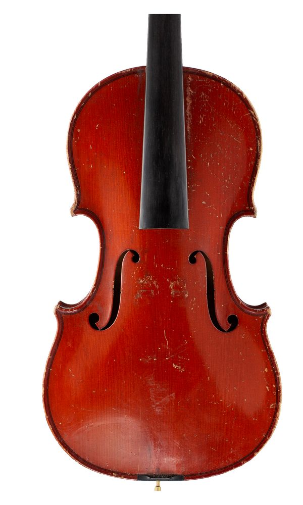 A violin, labelled Antonius Stradivarius