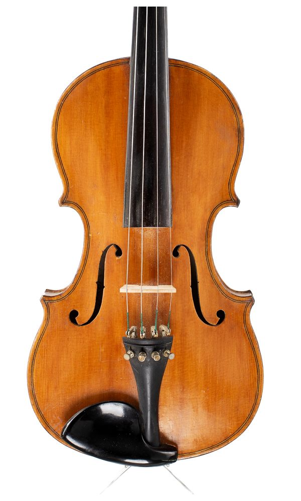 A violin, labelled Donald Riddell