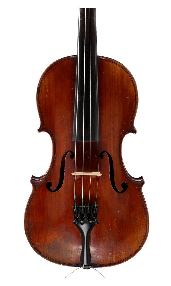 A three-quarter sized violin, labelled Antonius Stradiuarius