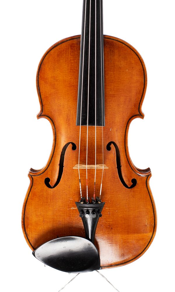 A violin, labelled John Carr