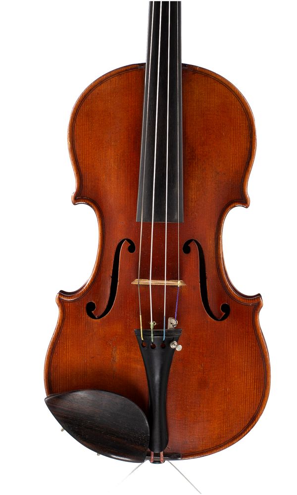 A violin, labelled Joannes Franciscus Pressenda