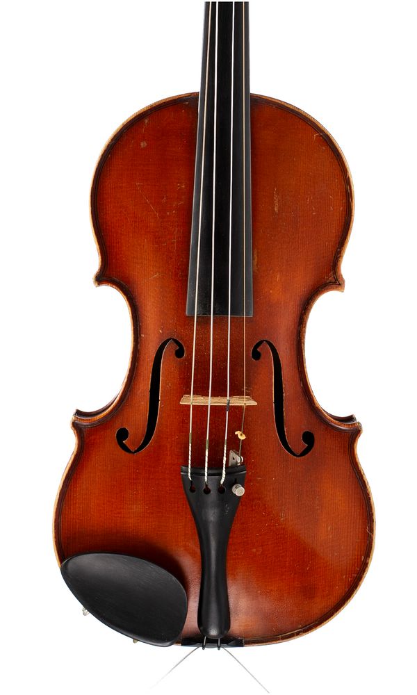 A violin, labelled Hannibal Fagnola