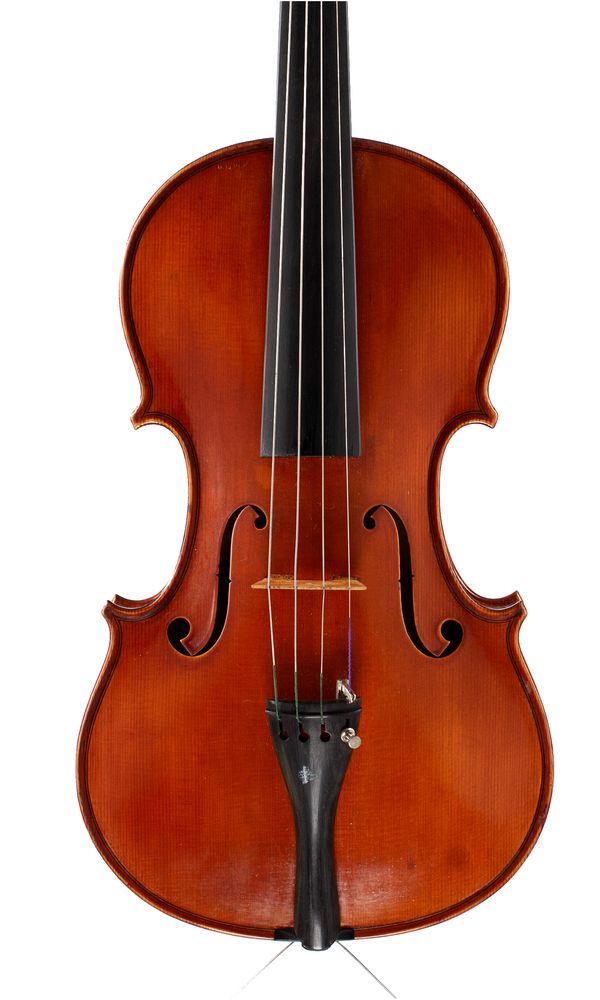 A violin, labelled Carlo Giuseppe Oddone