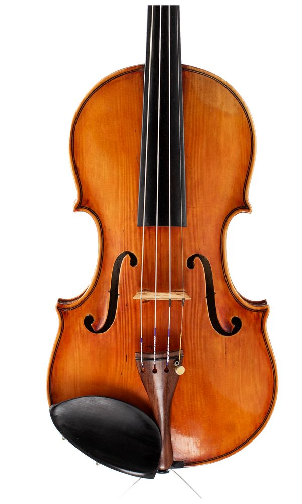 A violin, labelled Farotti Celeste