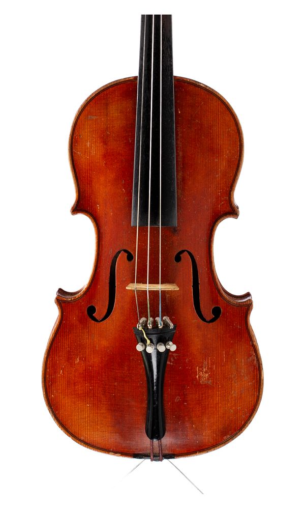 A three-quarter sized violin labelled, The London Violin Co