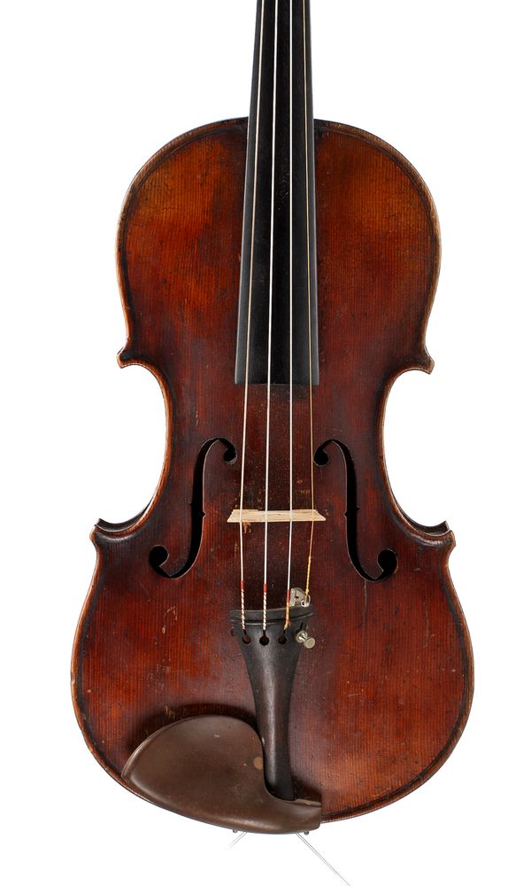 A violin, labelled Neuner & Hornsteiner