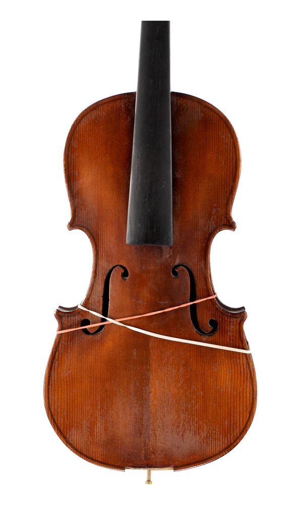 A three-quarter size violin, unlabelled