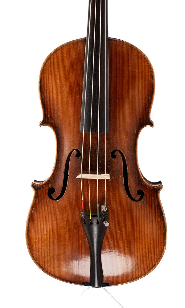 A violin, labelled Josef Guarnerius