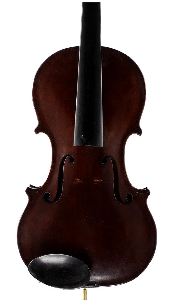 A violin, labelled H Porrett