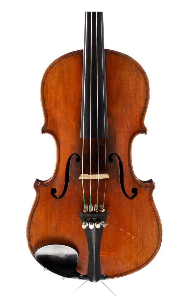 A three-quarter sized violin, labelled Antonius Straduarius