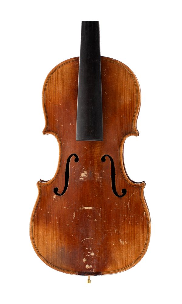 A half-sized violin, unlabelled