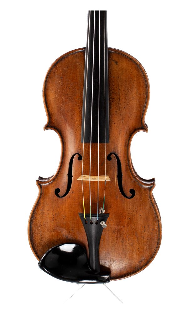 A three-quarter sized violin, unlabelled