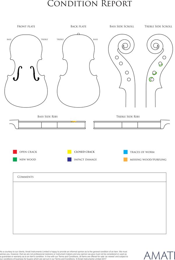 A violin by Richard Duke, London, circa 1770 - condition report