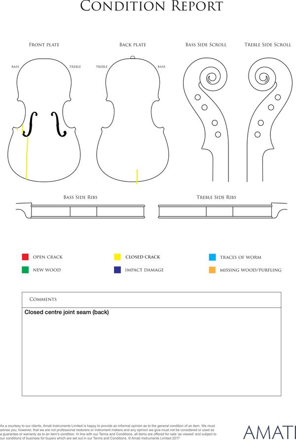 A violin, Germany, 19th Century - condition report