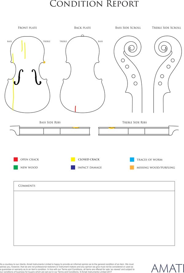 A violin, Mirecourt, circa 1920 - condition report
