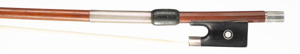 A silver-mounted viola bow by Marc Laberte, France, circa 1945