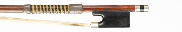 A silver-mounted violin bow by W. E. Hill & Sons, London, 1928