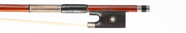 A silver-mounted violin bow, branded F. C. Neuveville