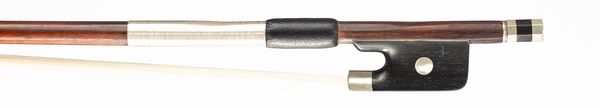 A nickel-mounted violin bow by Marie Louis Piernot, Paris, circa 1920