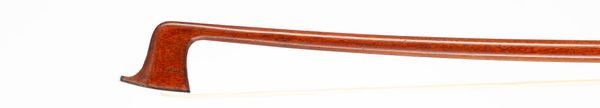 A nickel-mounted violin bow by Roger François Lotte, Mirecourt, circa 1960