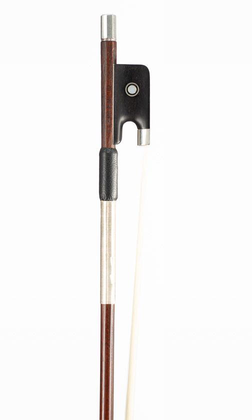 A silver-mounted violin bow, France, circa 1910
