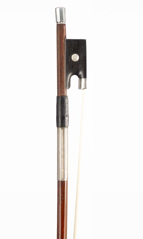 A silver-mounted amourette viola bow, Workshop of Jérôme Thibouville Lamy, Mirecourt, circa 1920