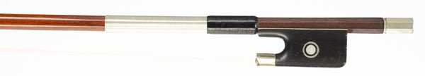 A nickel-mounted violin bow, France, circa 1930
