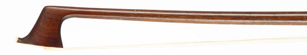 A nickel-mounted amourette violin bow, possibly German, circa 1860