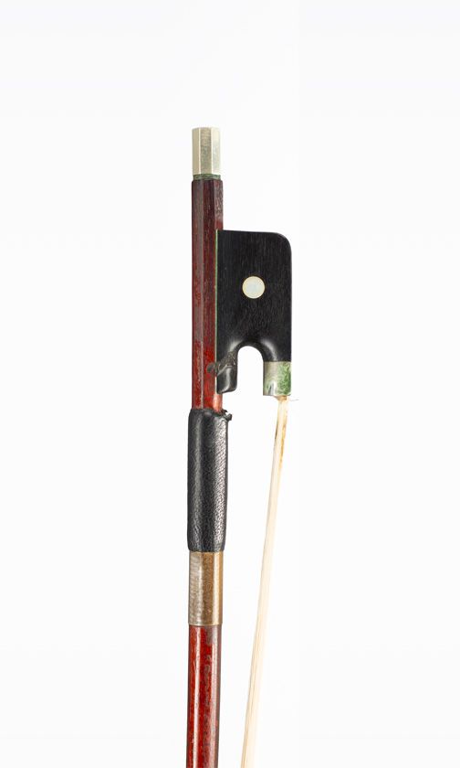 A nickel-mounted cello bow, Workshop of Alfred Knoll, Germany, circa 1970