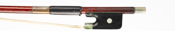 A nickel-mounted cello bow, Workshop of Alfred Knoll, Germany, circa 1970