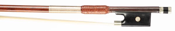A nickel-mounted violin bow, Workshop of Jérôme Thibouville-Lamy, Mirecourt, circa 1920