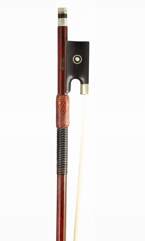 A nickel-mounted violin bow, Workshop of Penzel, Germany, circa 1980