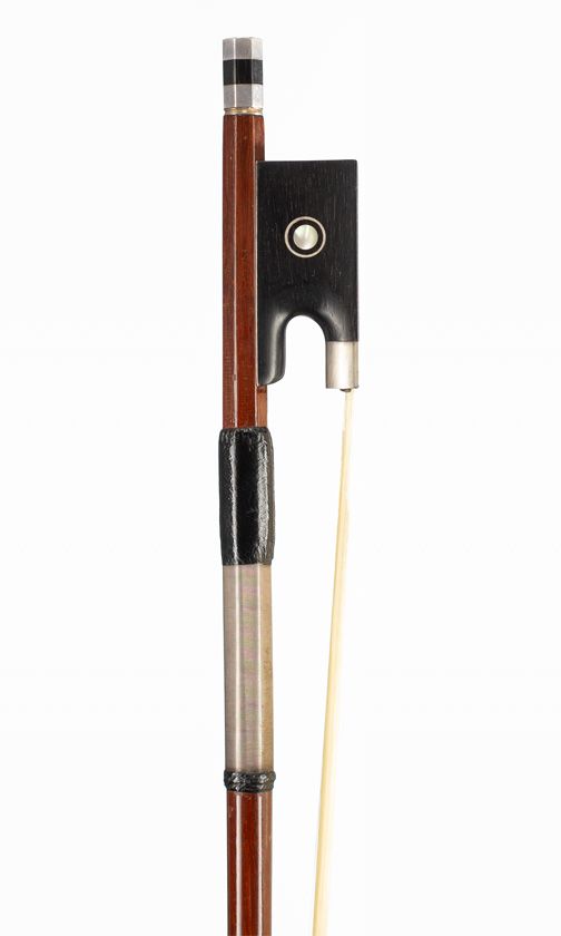 A silver-mounted viola bow, branded ...Herrmann