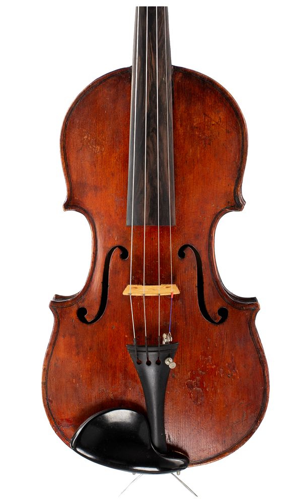 A violin, labelled James Atkins, Cork, 1909
