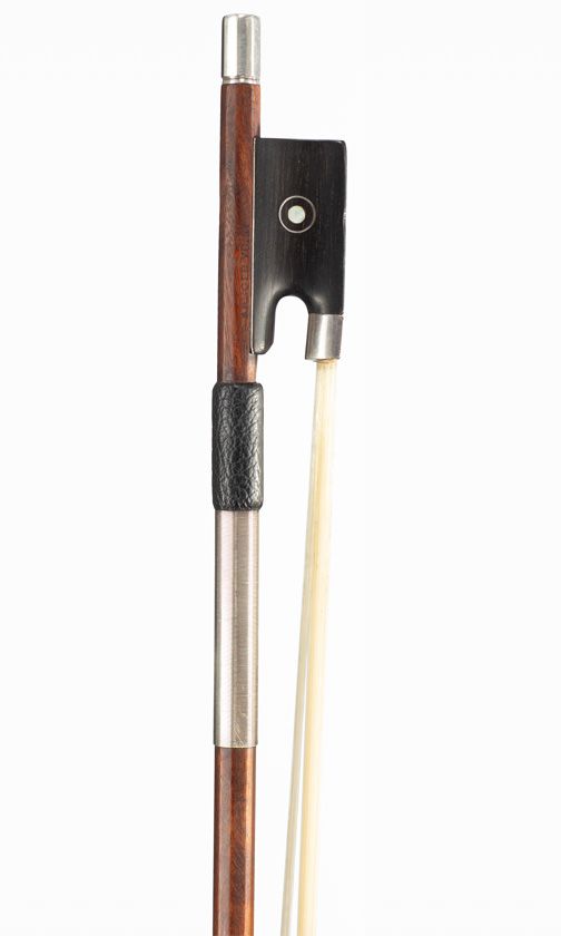 A silver-mounted violin bow, Workshop of Arnold Voigt, Markneukirchen, circa 1910