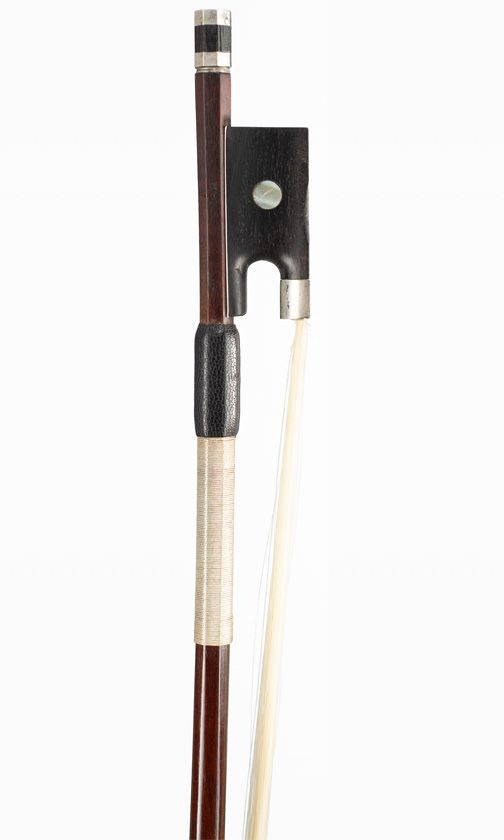 A silver-mounted violin bow by Dominique Poirson, Paris, circa 1880
