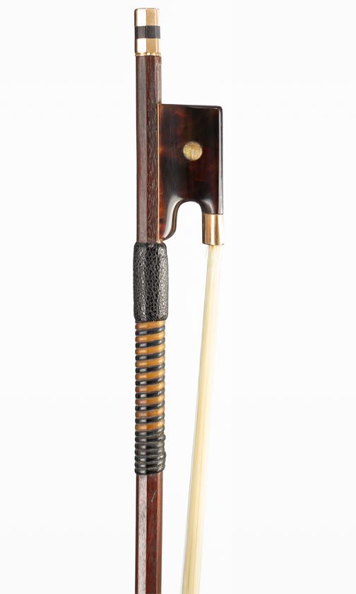 A gold and tortoiseshell-mounted violin bow for J. B. Vuillaume, attributed to Pierre Simon, Paris 1860