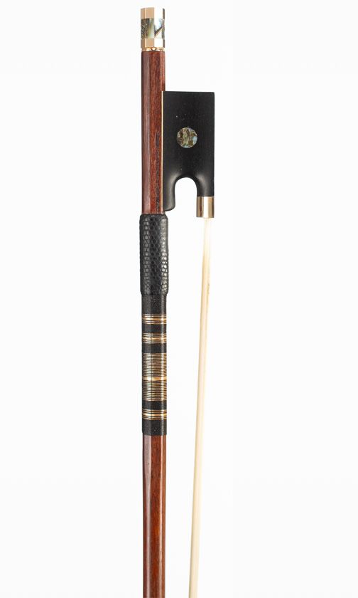 A gold-mounted violin bow by Emilio Slaviero, Cremona, circa 2000