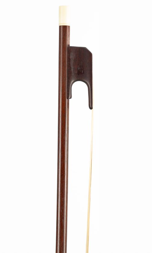 A bone-mounted transitional violin bow, possibly by Julian Clark, England, circa 1980
