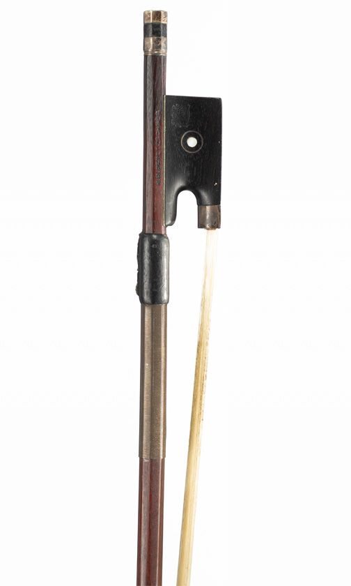 A silver-mounted violin bow by Hermann Richard Pfretzschner, Markneukirchen