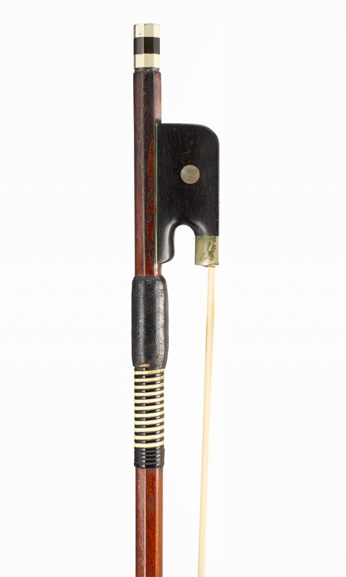 A nickel-mounted cello bow, Germany, circa 1950