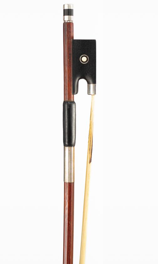 A silver-mounted violin bow, Workshop of Roderich Paesold, Germany, circa 1960