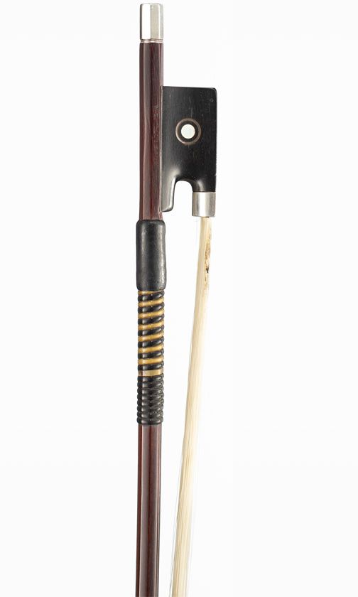 A silver-mounted violin bow by W. E. Hill & Sons, London, circa 1920