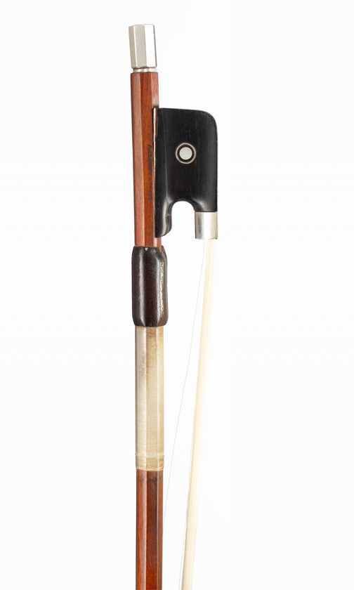 A silver-mounted cello bow, France, circa 1920