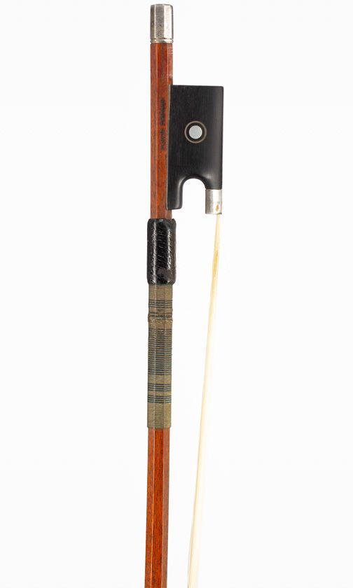 A silver-mounted violin bow by Pierre Vidoudez, Geneva, circa 1960