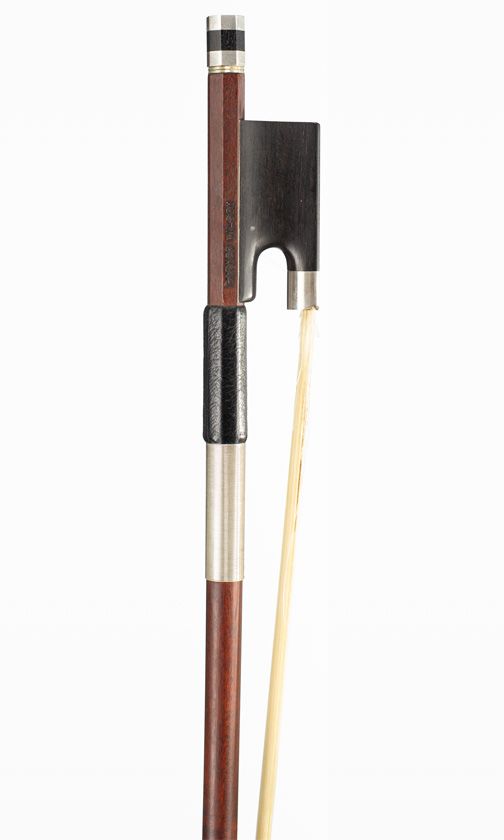 A silver-mounted viola bow by Garner Wilson, Scotland, circa 1990