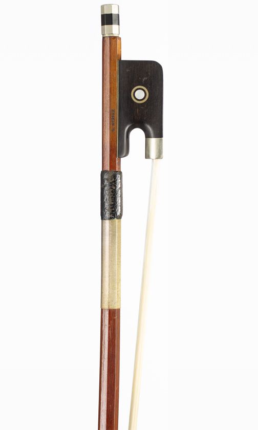 A nickel-mounted cello bow, Workshop of Dörfler, Germany