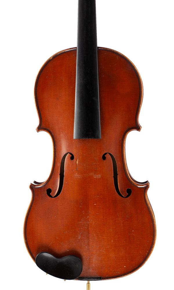 A violin, labelled Auguste Darte, Luthier