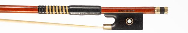 A gold-mounted violin bow by Gustav Rudolf Steinel, Germany, circa 1960