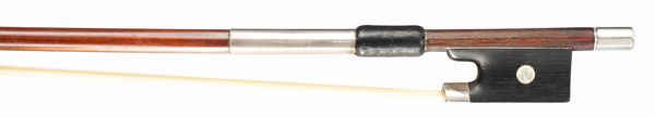 A silver-mounted violin bow by Albert Nürnberger, Germany, circa 1900
